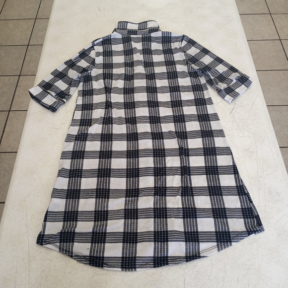 Love J Flannel Midway Button-Down Shirt (Black & White) - Picture 2 of 4